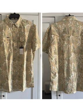 Poncho The Pearsall Short Sleeve Shirt in South Zone Camo Medium Slim Fit